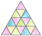 one way to colour little triangles using four different colours