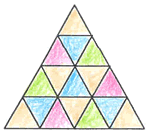 a second way to colour little triangles using four different colours