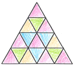 a third way to colour little triangles using four different colours