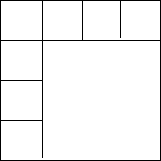 Cutting a square into 8 squares.
