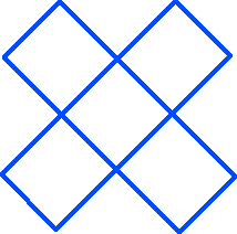 Diagonal cross consisting of 5 squares.