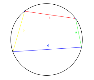 Quadrilateral in a circle