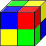 Coloured cube.