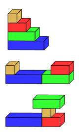 different solids made of various length rods