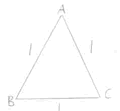 equilateral triangle side length=1 unit