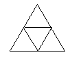 A dissection of an equilateral triangle into 4 smaller triangles