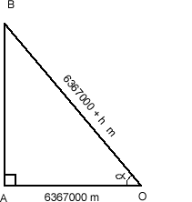 Right-angled triangle showing lengths