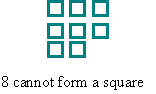 Eight cannot form a square