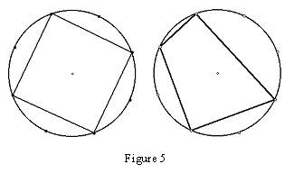 2 examples of quadrilaterals drawn in circles
