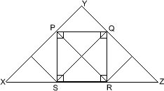 Subdivided right-angled triangle circumscribing square