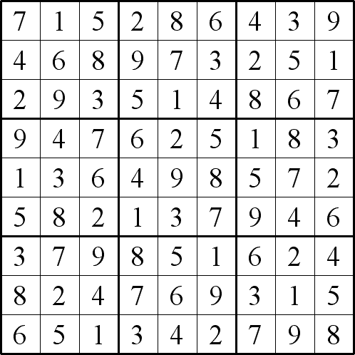 Solution of Constellation Sudoku