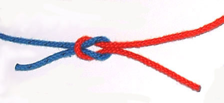 reef knot pulled tight