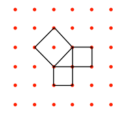 Pythagoras on 6x6 dots