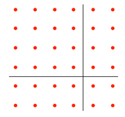 6x6 dots squares and rectangles