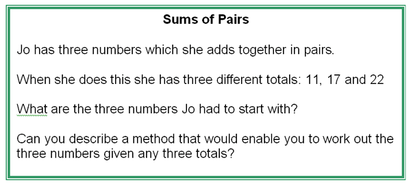 sums of pairs problem
