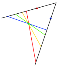 four triangles through 3 points