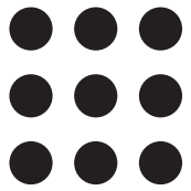 Nine spot domino icon