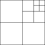 Cutting a square into 10 squares.