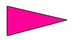 pink isosceles triangle.