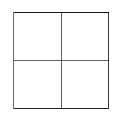 Square divided into four.