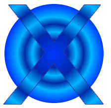Image of an X in a circle.