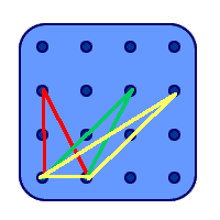 Base 1, height 2 triangles