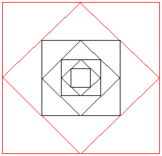 seven squares set inside each other