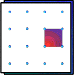 Geoboards with one square