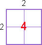 square: 2 little squares long, 2 little squares wide