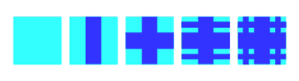 Picture patterns based on squares