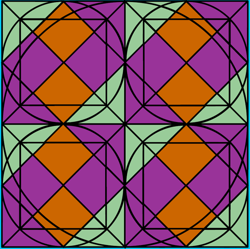 irregualr hexagons, triangles and squares tessellation