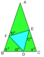 Triangle ADB withinscribed triangle DEF