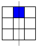 Top centre square shaded