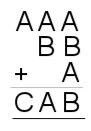 AAA+BB+A=CAB
