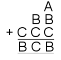 A+BB+CCC=BCB