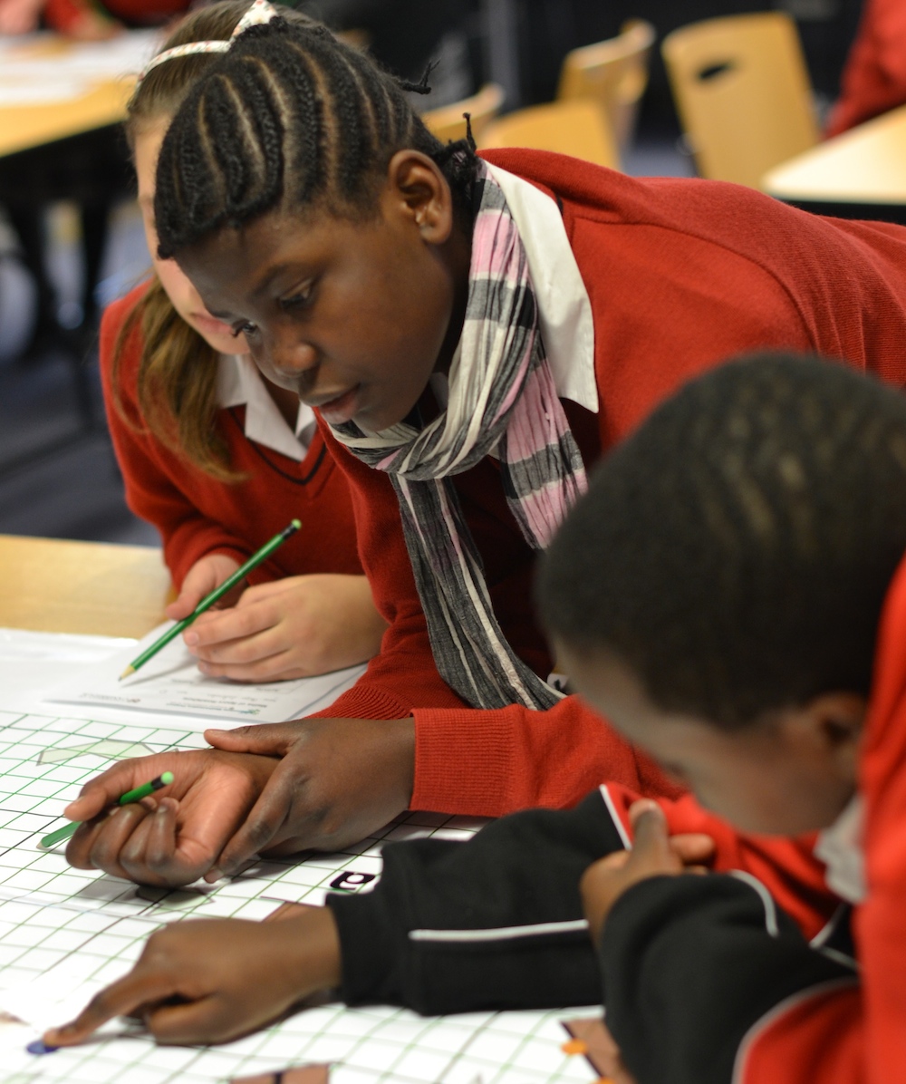 Group of students working on NRICH resource