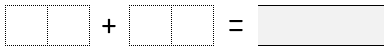 Blank cells representing two digits + two digits =
