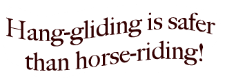Hang-gliding is safer than horse-riding