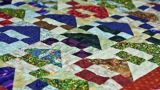 a colourful patchwork quilt