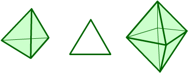 Tetrahedron equilateral triangle and octahedron 