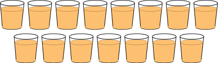 15 cups of orange drink