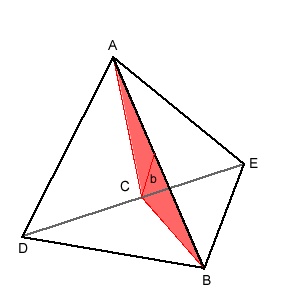 Pyramid with vertices labelled