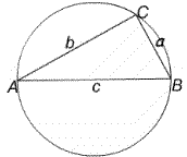 Triangle ABC inscribed in circle with diameter AB