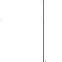 Square with a random point selected inside
