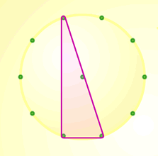 10pt circle, right angle triangle