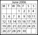 June 2006 calendar