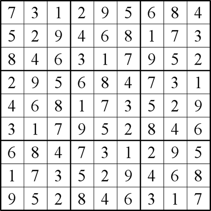 Answer to wallpaper Sudoku
