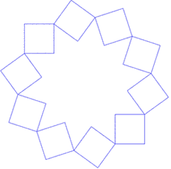 More squares in a circle