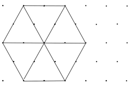 hexagon from larger triangles