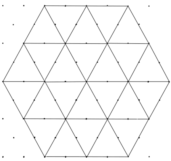 larger hexagon using larger triangles
